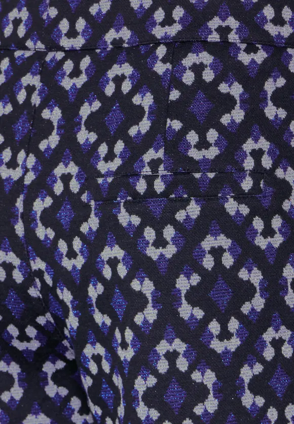 Casual Fit Jacquard Hose - deep blue