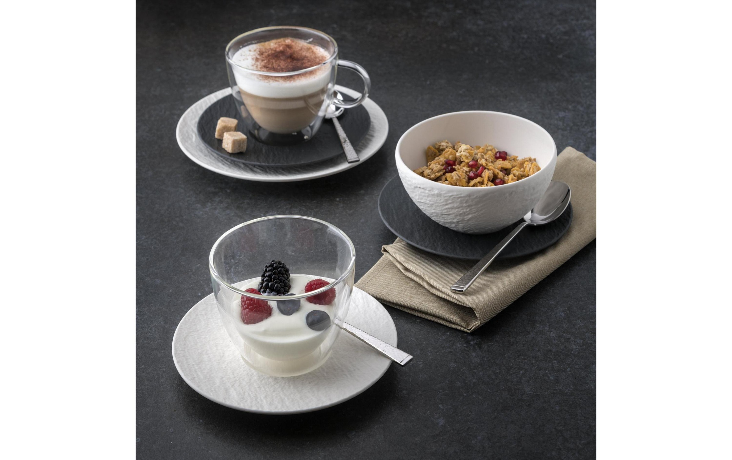 Villeroy & Boch Snackschale »Manufacture Rock« 4 Stk. aus Porzellan