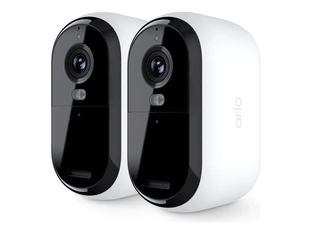 Arlo Essential Outdoor - Netværksovervågningskamera - udendørs - vejrfast - farve (Dag/nat) - 4 MP - 2560 x 1440 - audio - trådløs - WiFi (pakke med 2)
