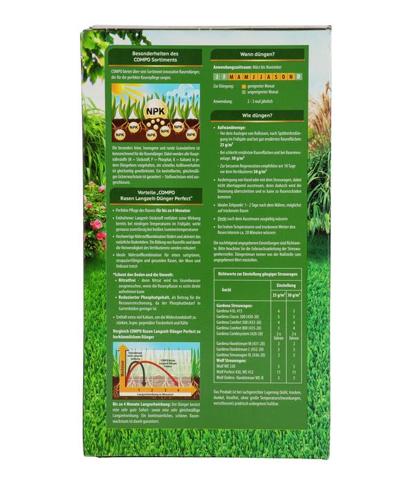 COMPO Rasen Langzeit-Dünger Perfect, 3 kg