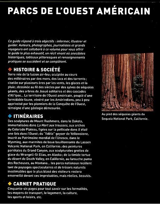 GALLIMARD - PARCS OUEST AMERICAIN BIBLIOTHEQUE DU VOYAGEUR