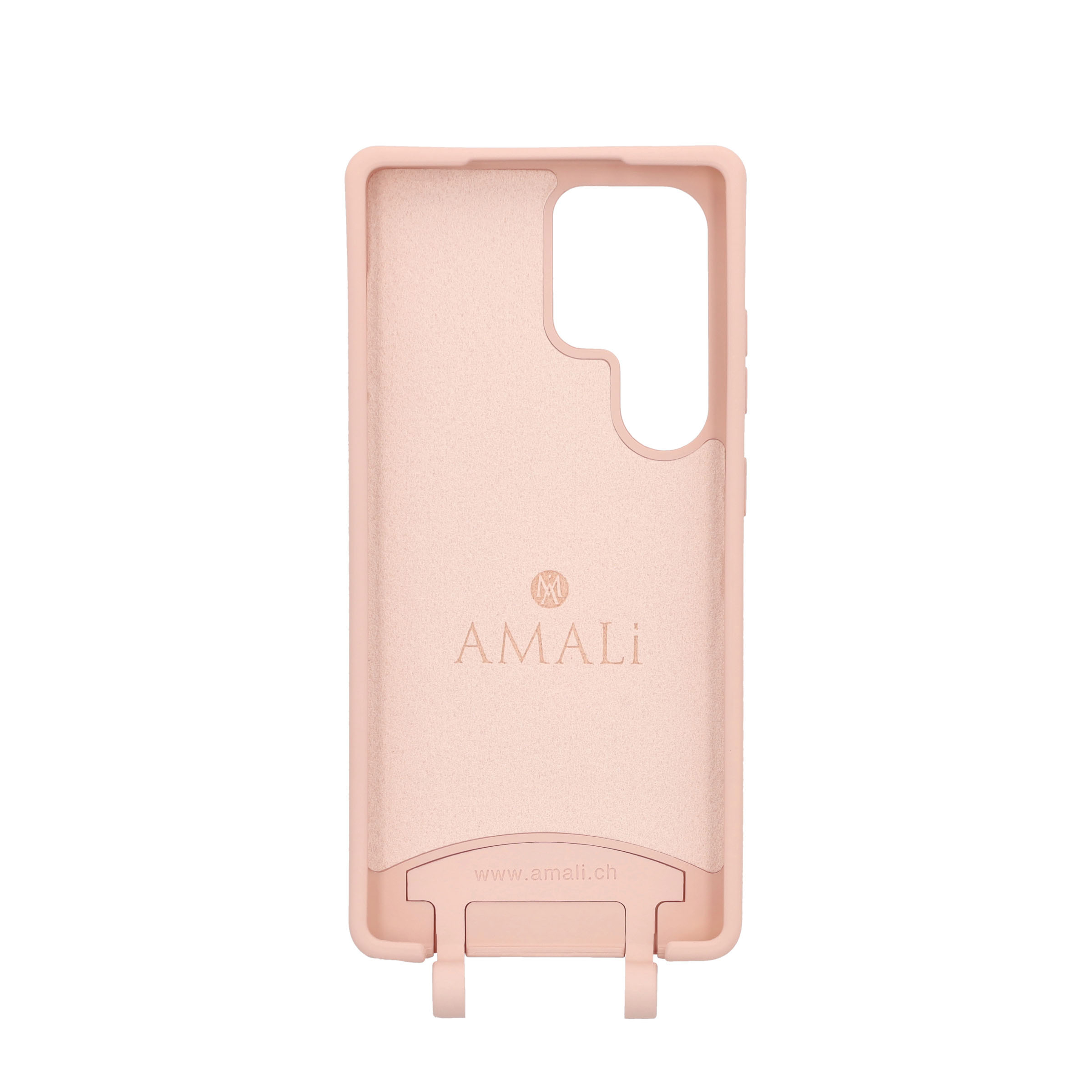 Samsung Galaxy S25 Ultra Handy Hülle Elegantes Case mit abnehmbarem Necklace Adapter - Pink / Silver