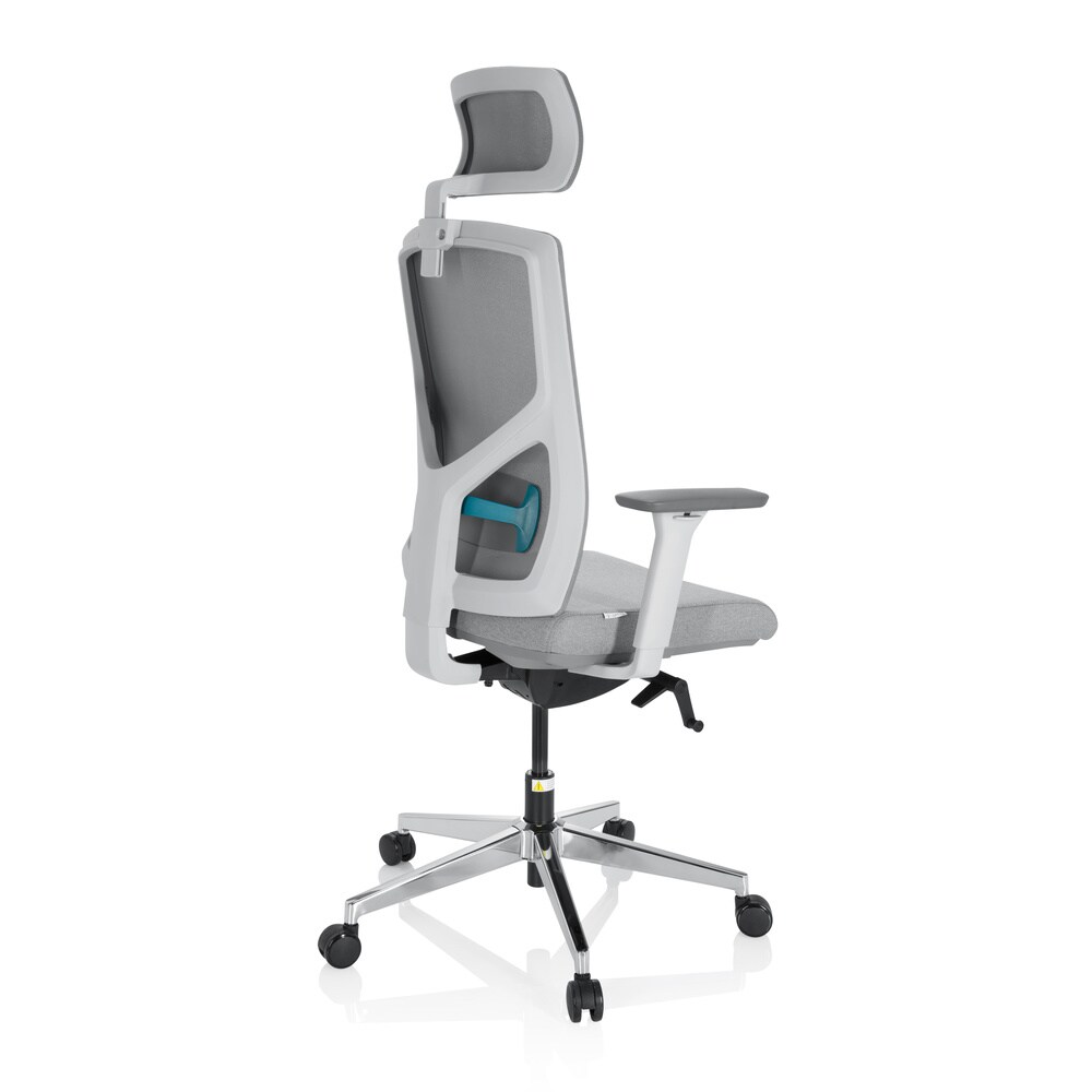 Profi Bürostuhl BRETON PRO W Stoff/Netzstoff mit Armlehnen (höhenverstellbar) hjh OFFICE