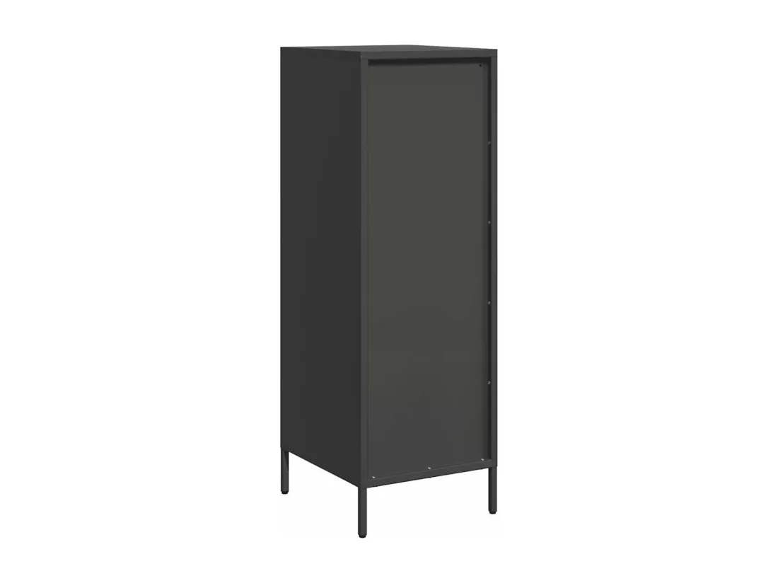Buffet haut noir 39x35x103,5 cm acier