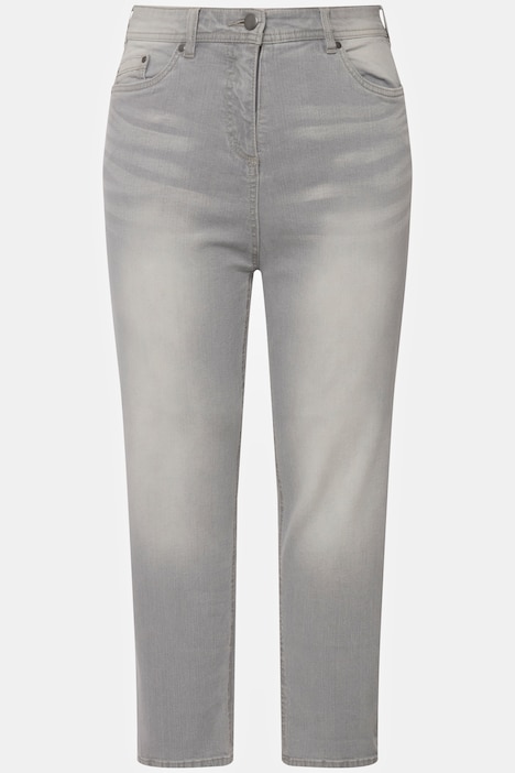 Mom-Jeans, innen bedruckt, 5-Pocket-Schnitt