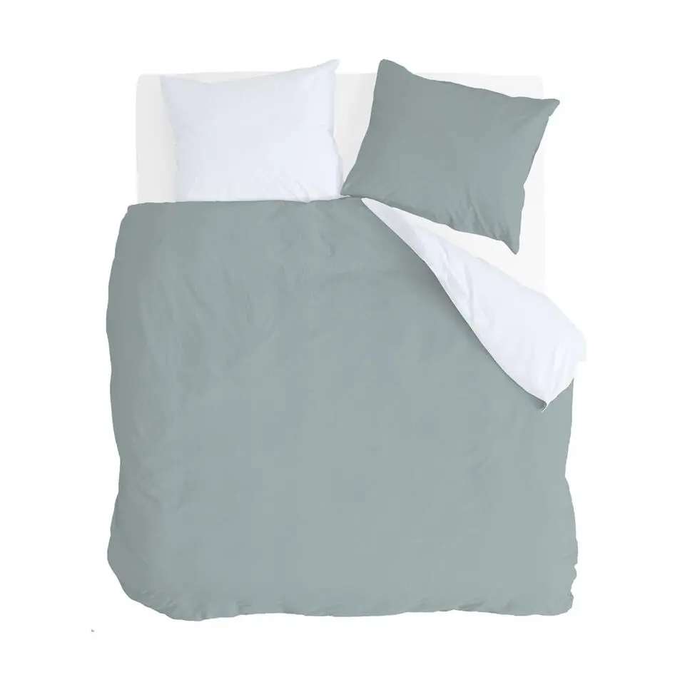 Byrklund - Dekbedovertrek Side Way - 200x220 cm - Jade / Wit