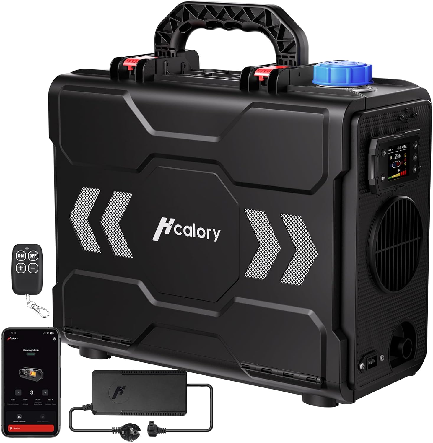 Toolbox 2S 8kW Tragbare Diesel Luftheizung, 220-240V AC & 12/24V DC Diesel Standheizung mit Bluetooth APP & EU Adapter, 6 l Kraftstofftank, Automatischer Start/Stop, Adaptiver Plateau-Modus,2025