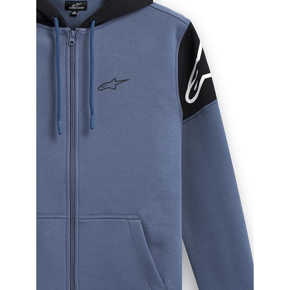 Alpinestars - Sweat zippé à capuche Velocity Bleu / Noir