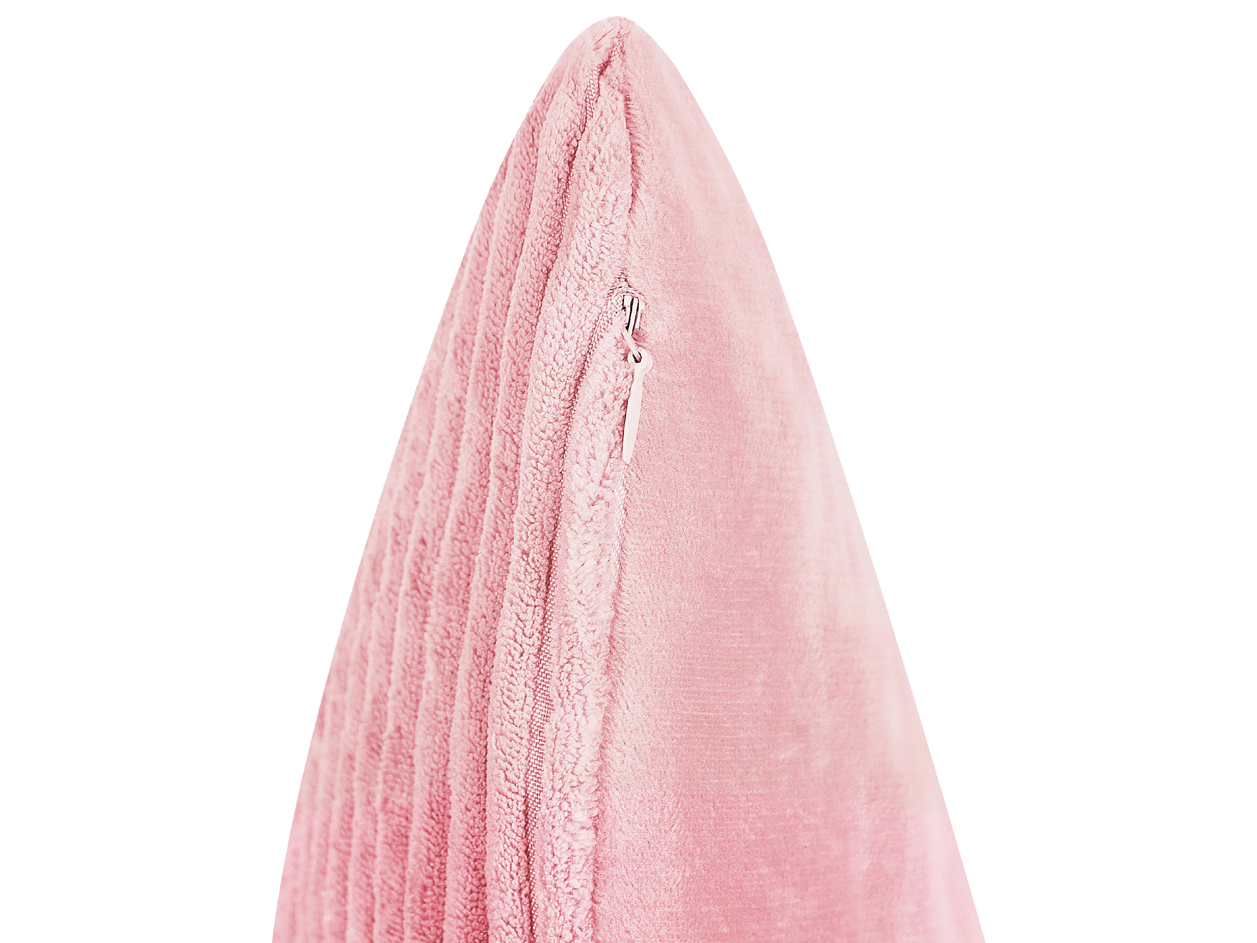 Set van 2 sierkussens MILLET Corduroy 43 x 43 cm Roze geometrisch patroon