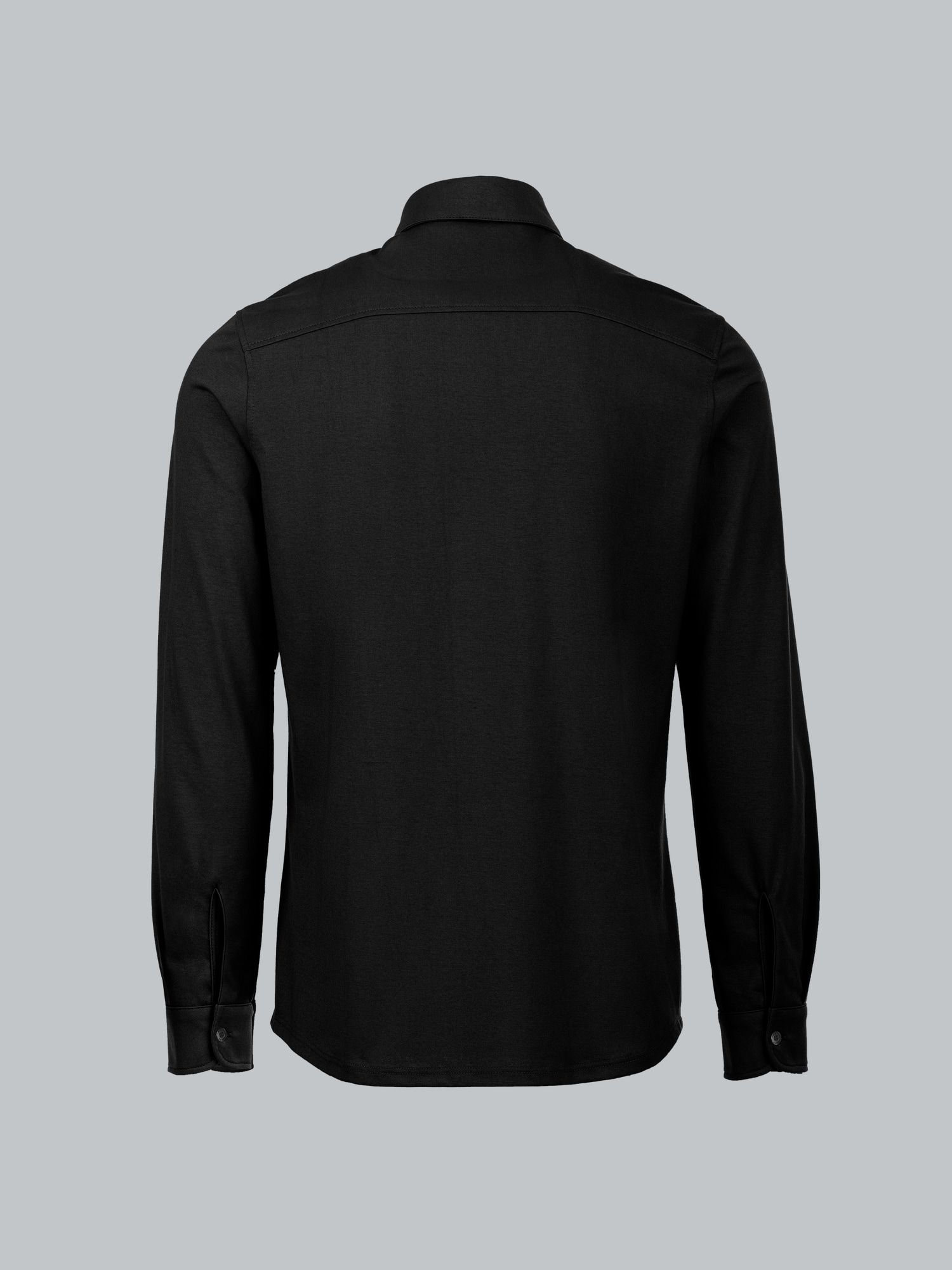 Business-Hemd aus DELUXE-Single-Jersey Schwarz
