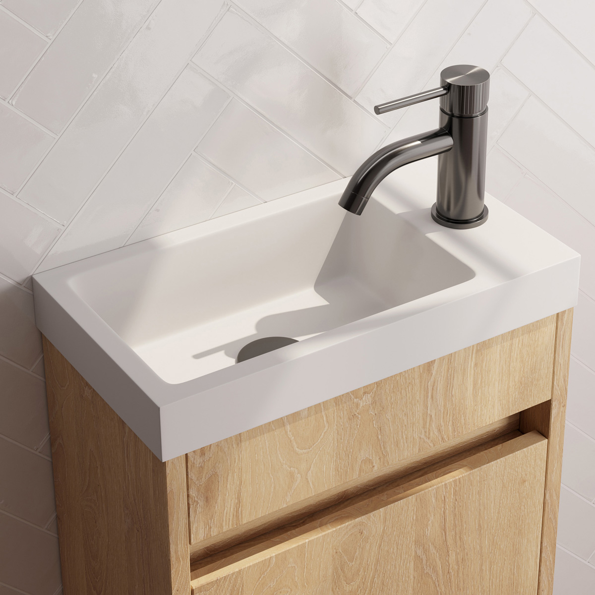 Brauer Stripe opbouw fonteinkraan gunmetal geborsteld PVD