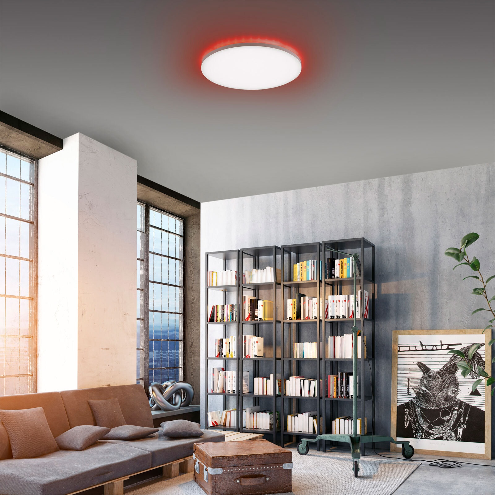 LED-Deckenleuchte Gustav 42x2,9 cm rund weiß