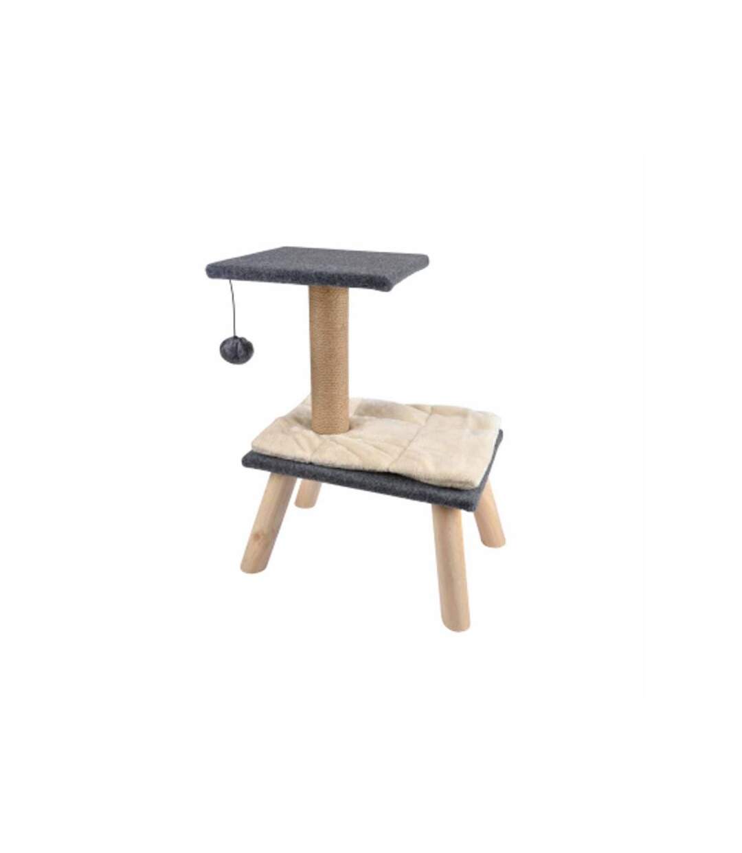Paris Prix - Arbre à Chaton Design 2 Plateformes 55cm Gris