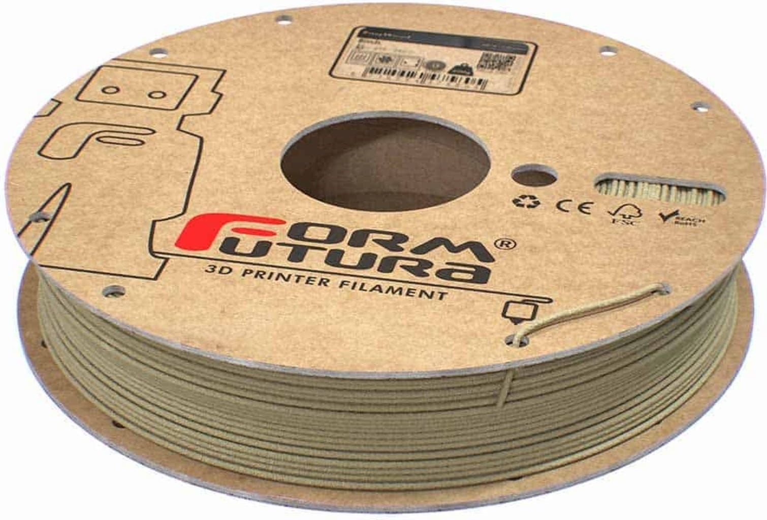 FormFutura  EasyWood™ Birch, 1,75 mm / 500 g    Birkenholz als Filament für den 3D Drucker