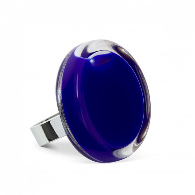 Bague en verre soufflé - Cachou Medium Milk