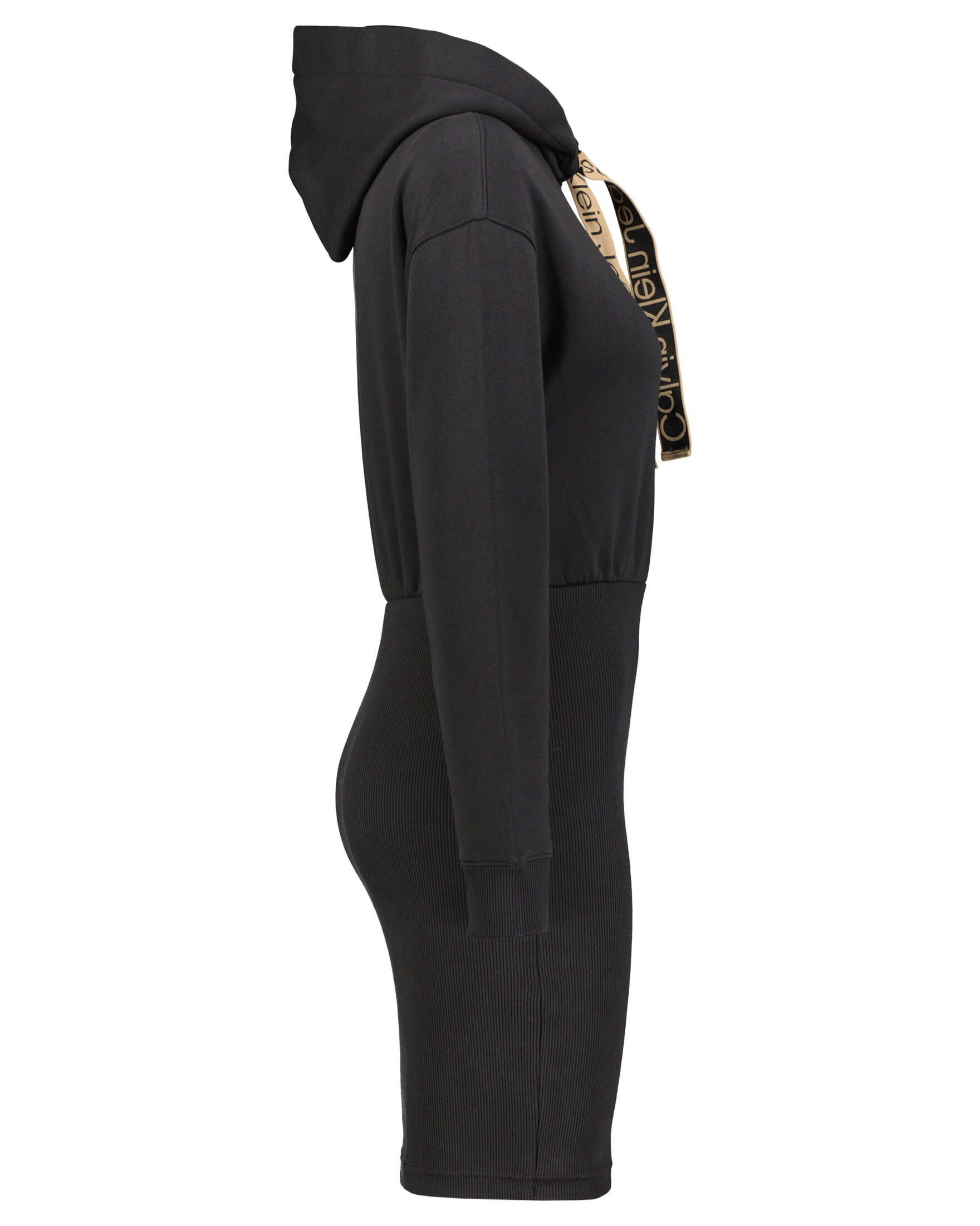 CALVIN KLEIN JEANS| Damen Sweatkleid CONTRAST DRAWCORDS HOODIE DRESS