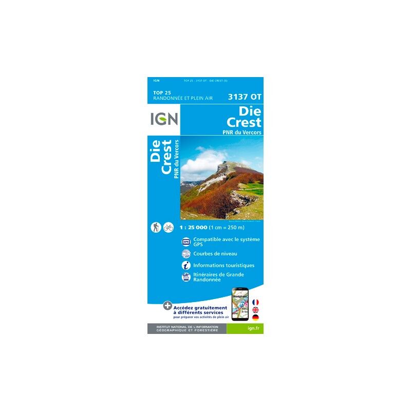 Die - Crest / Pnr Du Vercors - Carte topographique