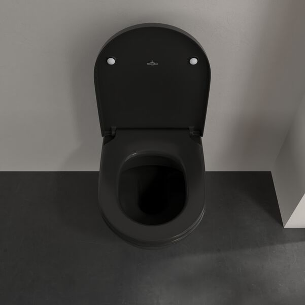 Villeroy & Boch Subway 2.0 randloos toilet CeramicPlus zwart mat