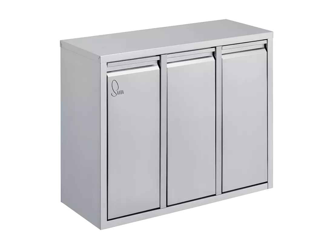 poubelle de tri 3x8L en inox
