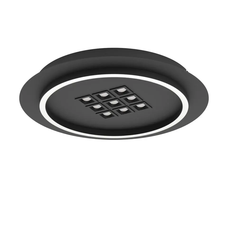 EGLO Balazote Plafonnière - LED - Kunststof - Zwart/Wit