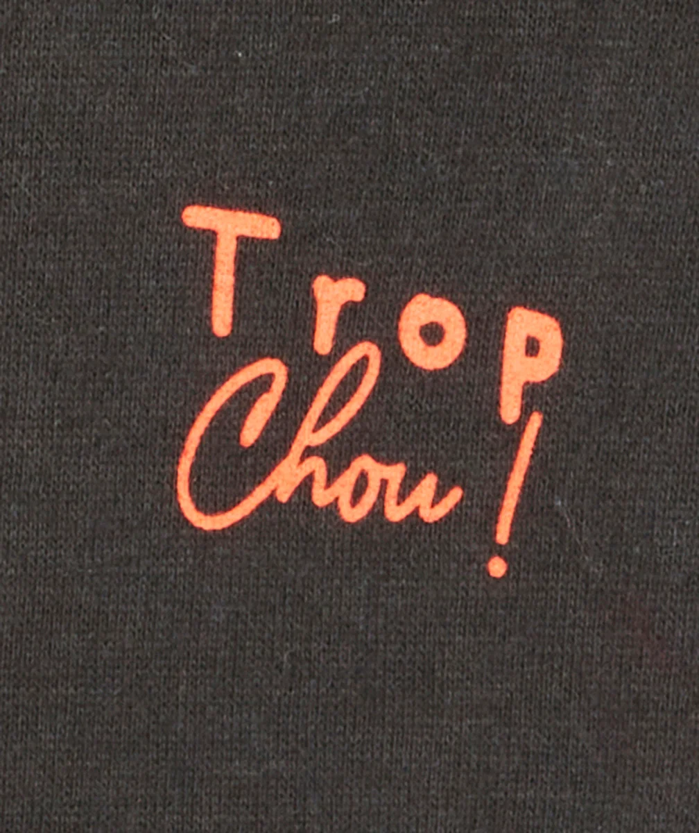 SOUS-PULL COL ROULÉ BÉBÉ GARÇON GRIS FONCÉ AVEC MESSAGE
