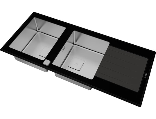 TEKA - Evier à encastrer Diamond RS15, Pureline, Dessus verre trempé