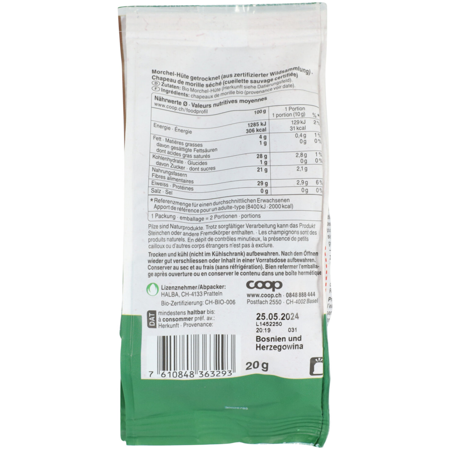 Naturaplan Bio Morcheln getrocknet