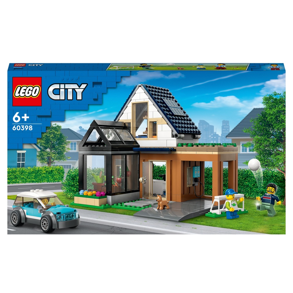 LEGO City 60398 Familienhaus und Elektroauto Spielzeugset