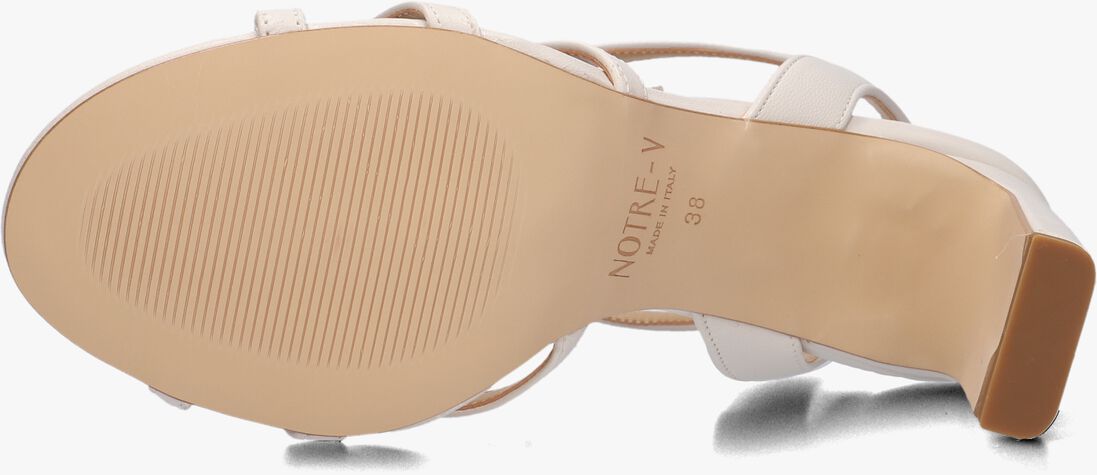 witte notre-v sandalen met hak 42527