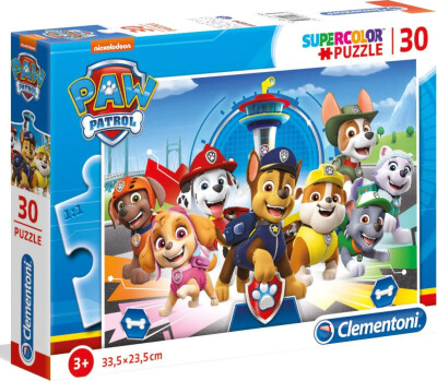 Paw Patrol Puslespil - Super Color - Clementoni - 30 Brikker