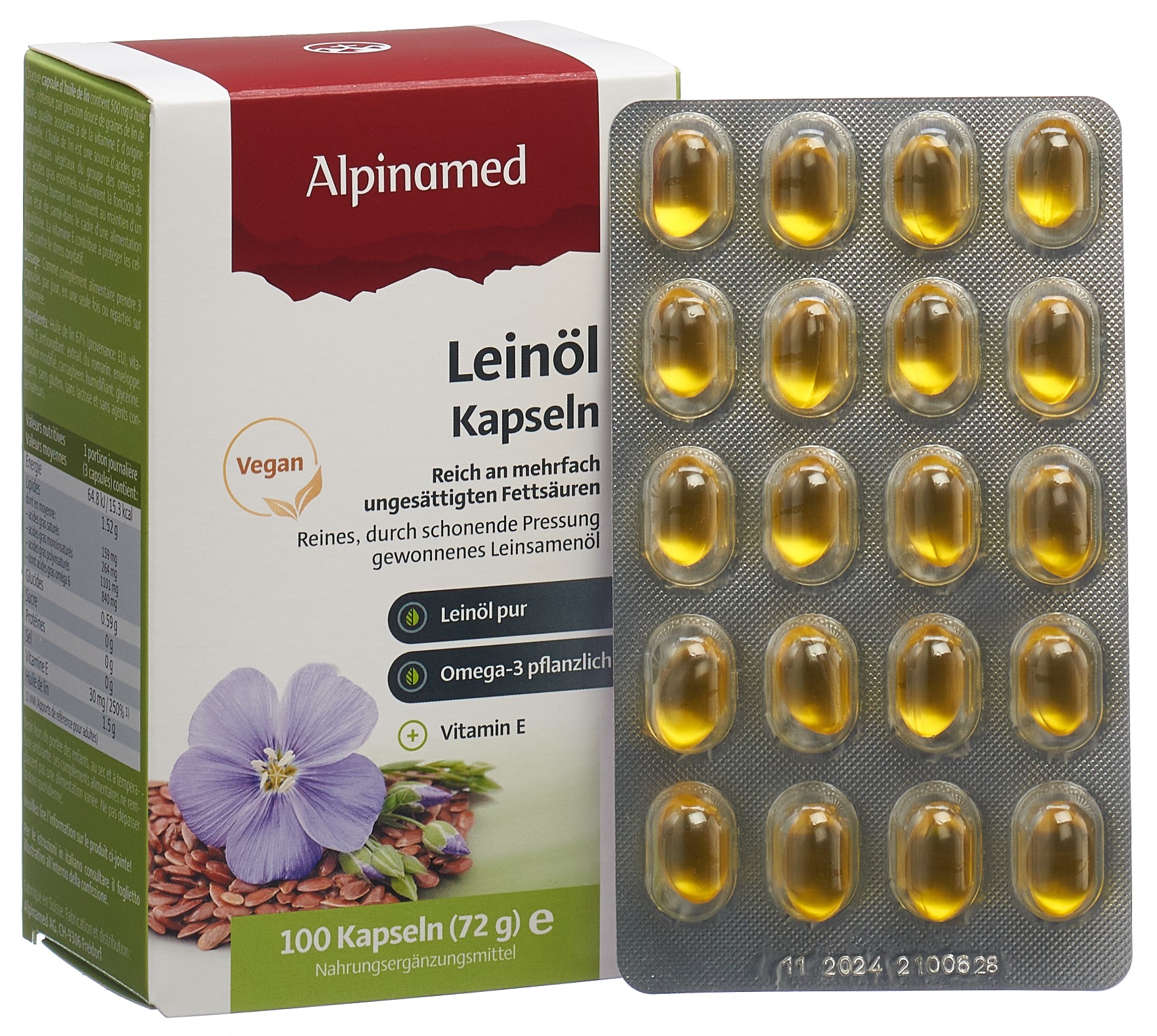 ALPINAMED Leinöl Weichkaps 100 Stk