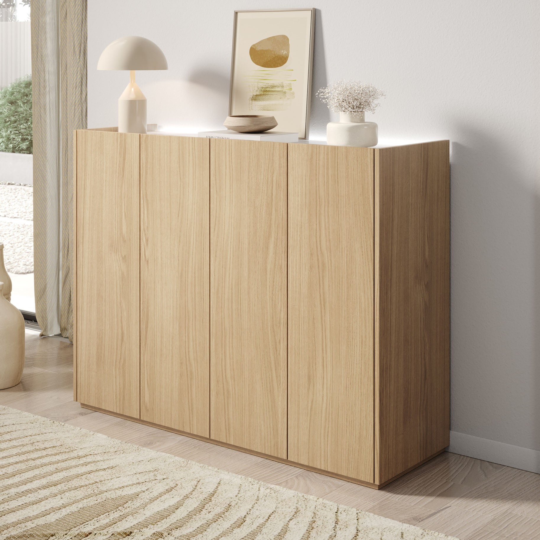 Encore - Schoenenkast met 6 vakken - Eiken - 126x40x95 cm