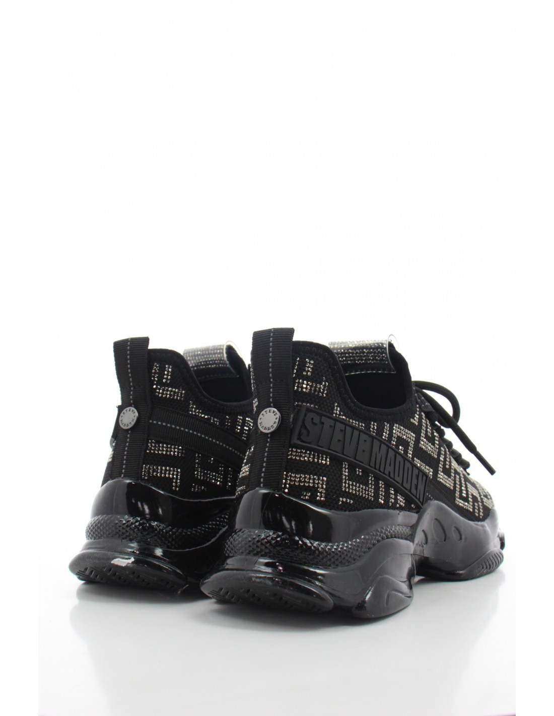 steve madden Baskets de ville Femme Maxout Sneaker Noir Paillettes