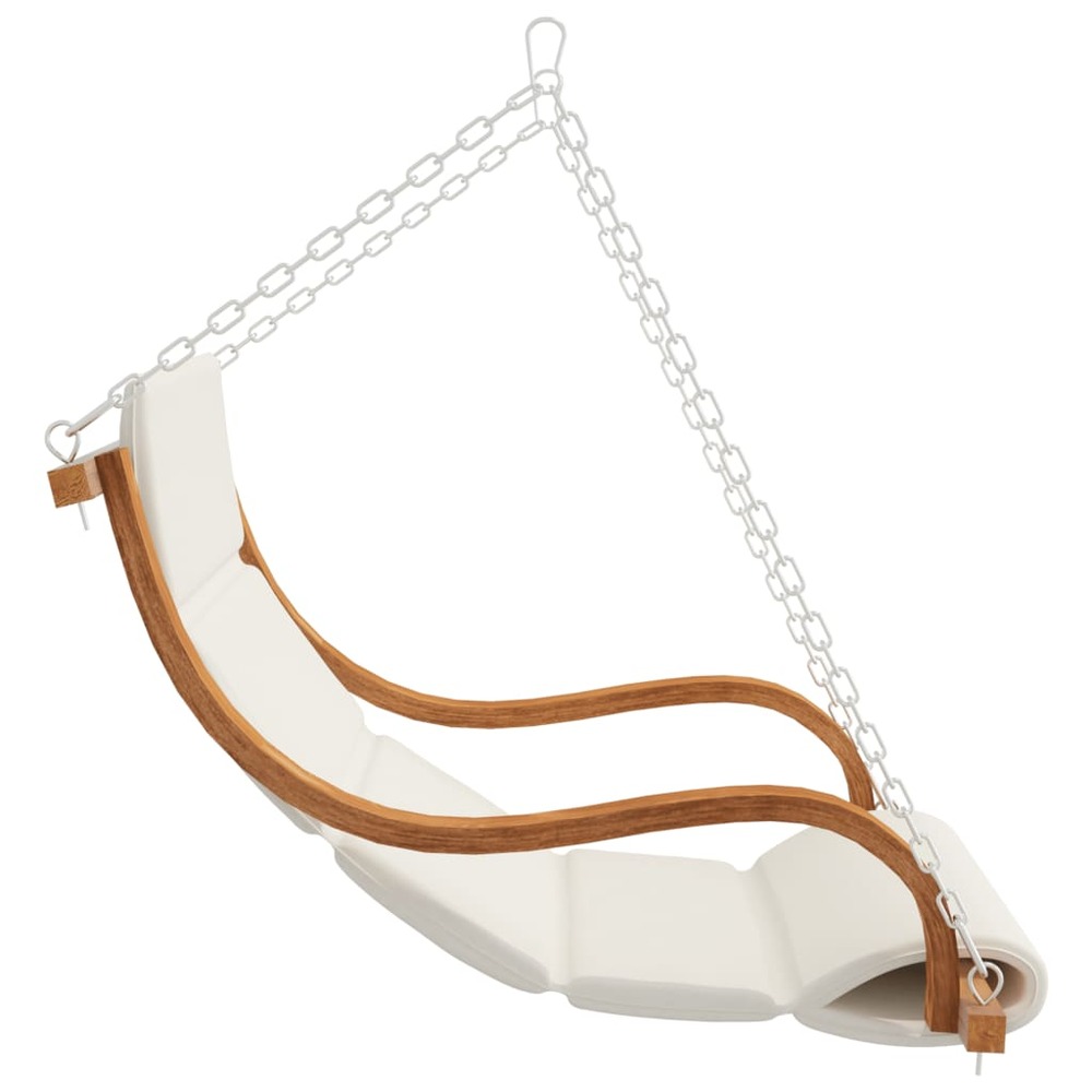 Chaise balançoire avec coussin et auvent bois massif d'épicéa