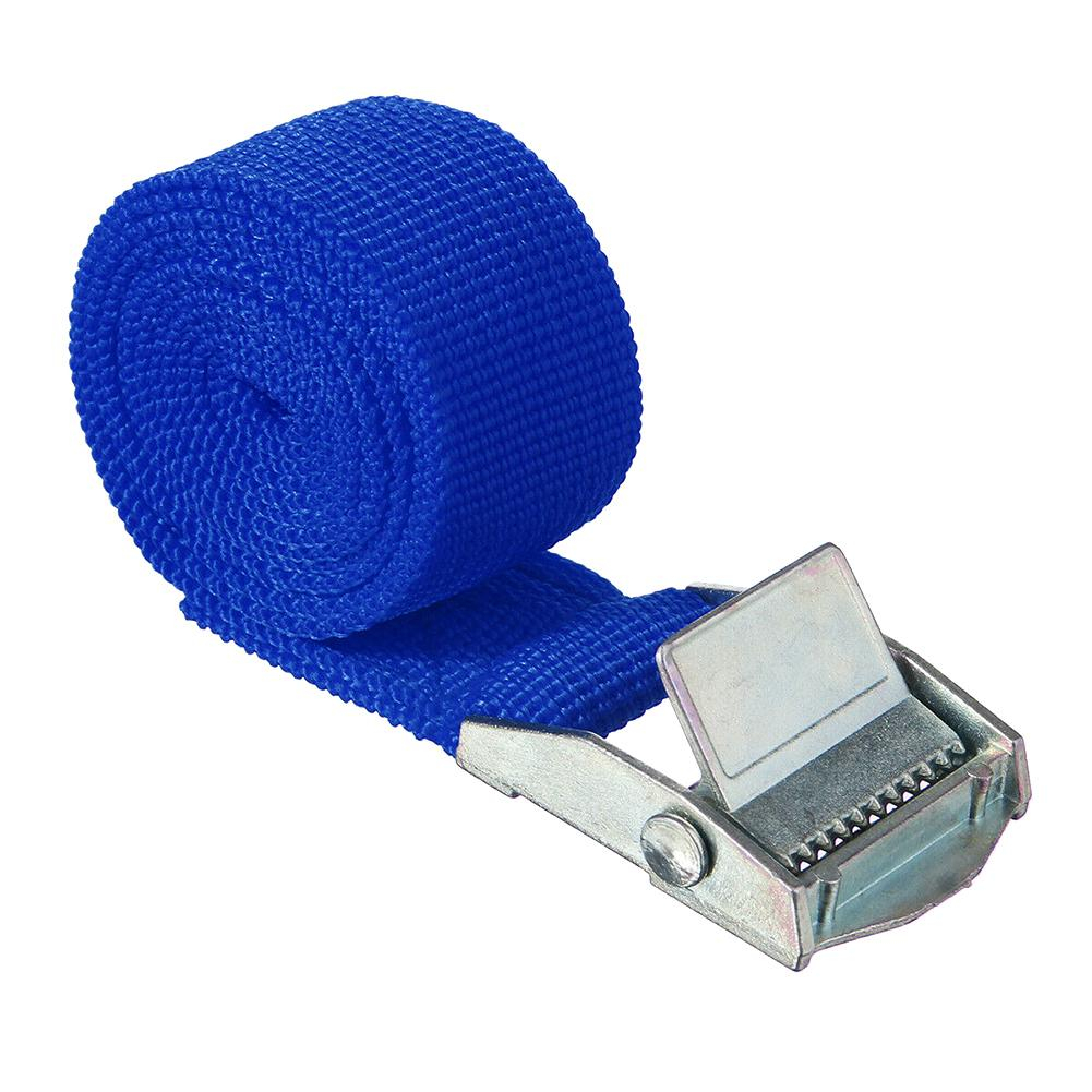 (4er Set) 3mx2.5cm Spanngurt Zurrgurt mit Klemmverschluss für Ladungssicherung / Heimwerk / Baustelle / Hebetechnik / Arbeitssicherheit - Blau