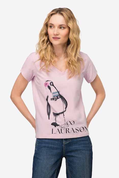 T-Shirt, Möwe, V-Ausschnitt, Halbarm