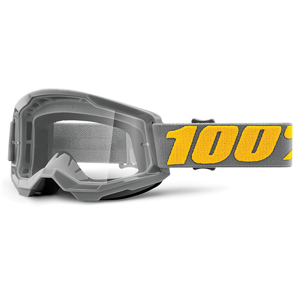 100% - Masque Strata 2 - 2021 Gris / Jaune