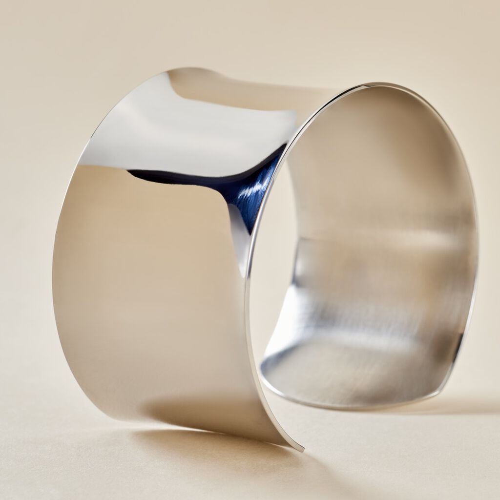 Bracelet Manchette Bento Acier Blanc