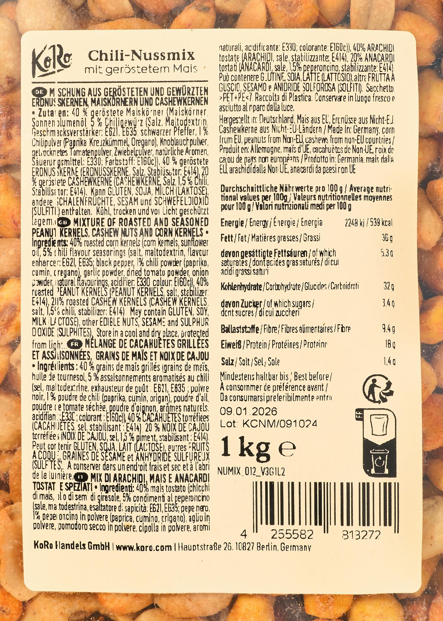 Chili-Nussmix 1 kg