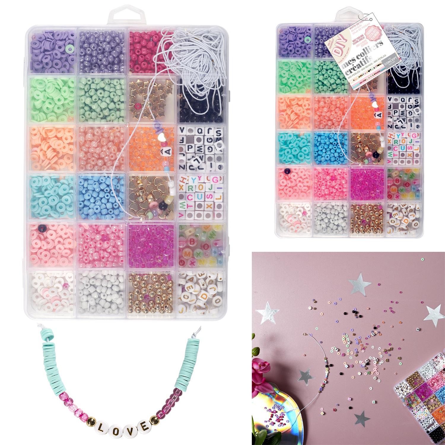 BOITE 1500 PERLES ET FIL 9M