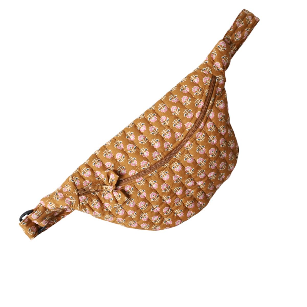 Sac banane block print curry - Mariage Indien Pondie Chérie