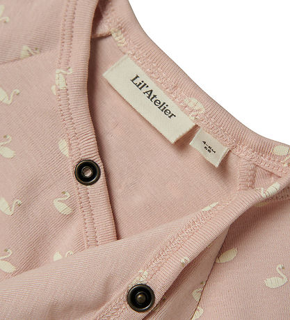 Lil' Atelier Wickelbody l/ä - NbfGayo - Peach Peitsche/SCHWÄNE
