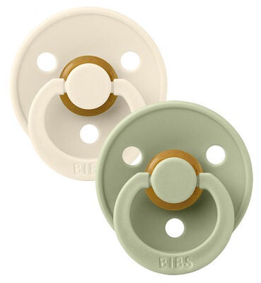 BIBS Smokk Colour 2-pack Lateks Størrelse 2, Ivory/Sage