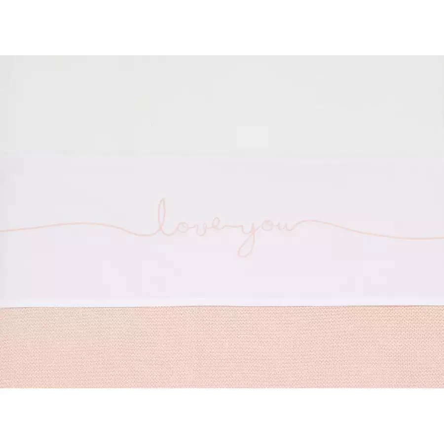 jollein Bettlaken Wiege 75x100 cm - Love you - Pale Pink