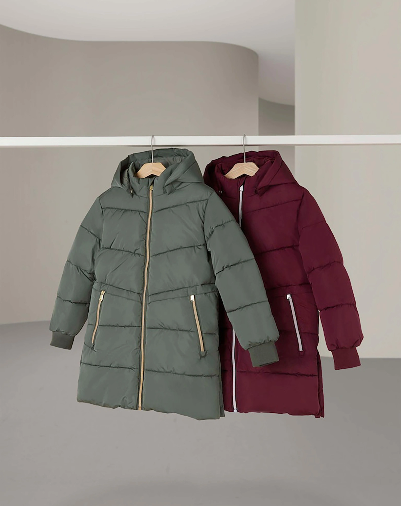 Steppjacke NKFMUSIC LONG TB in windsor wine