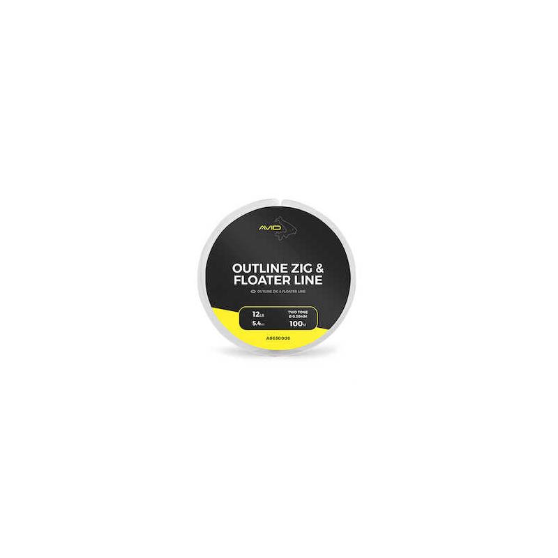 Nylon Avid Carp Outline Zig & Floater Line - 100M