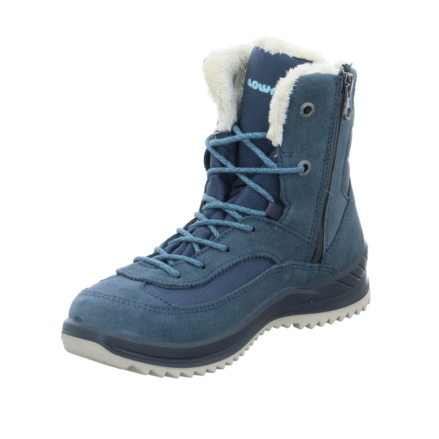 LOWA Mädchen-Snowboot Membrane Petrol Textil  Winter-Sneaker, high
