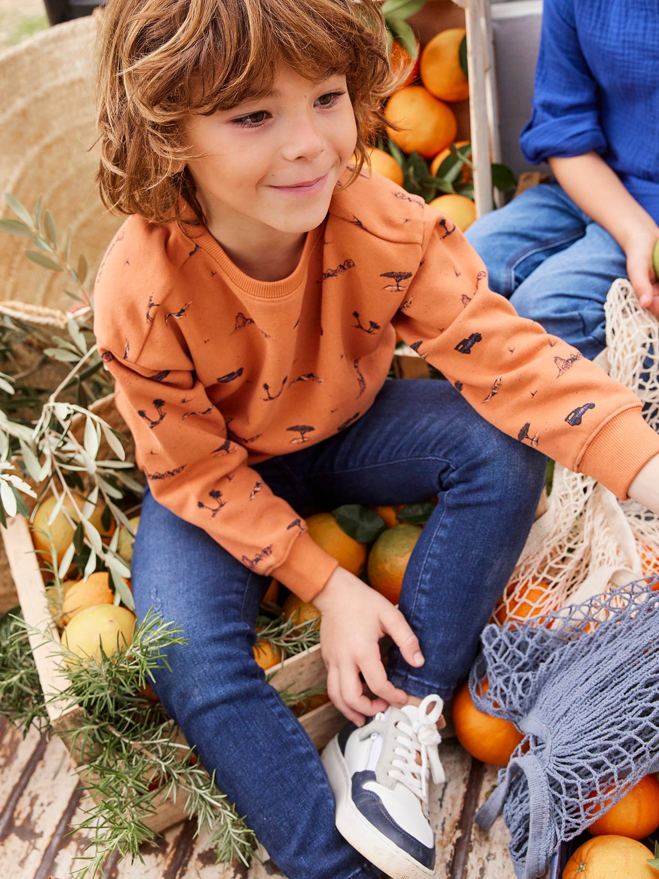 Tênis de couro com cadarço e zíper, para meninos, azul escuro, bicolor/multicolorido
