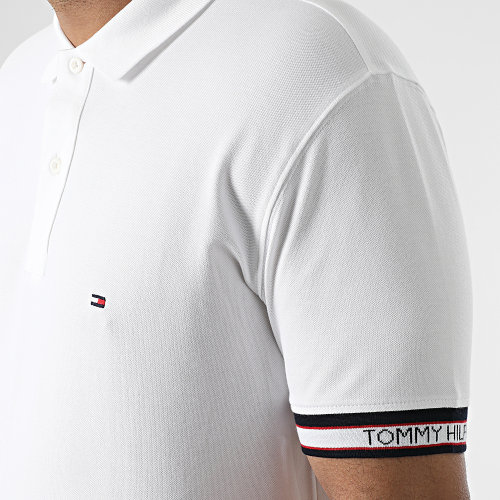Polo Manches Courtes Cuff Branding 3960 Blanc