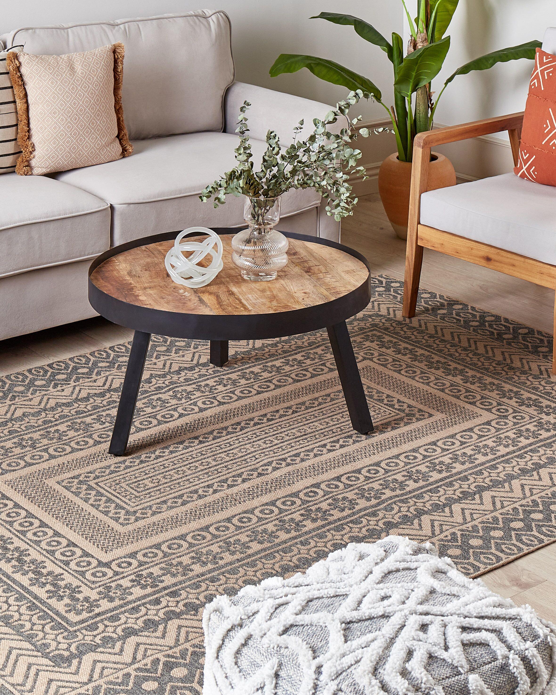 Vloerkleed BAGLAR Grijs 160 x 230 cm Jute